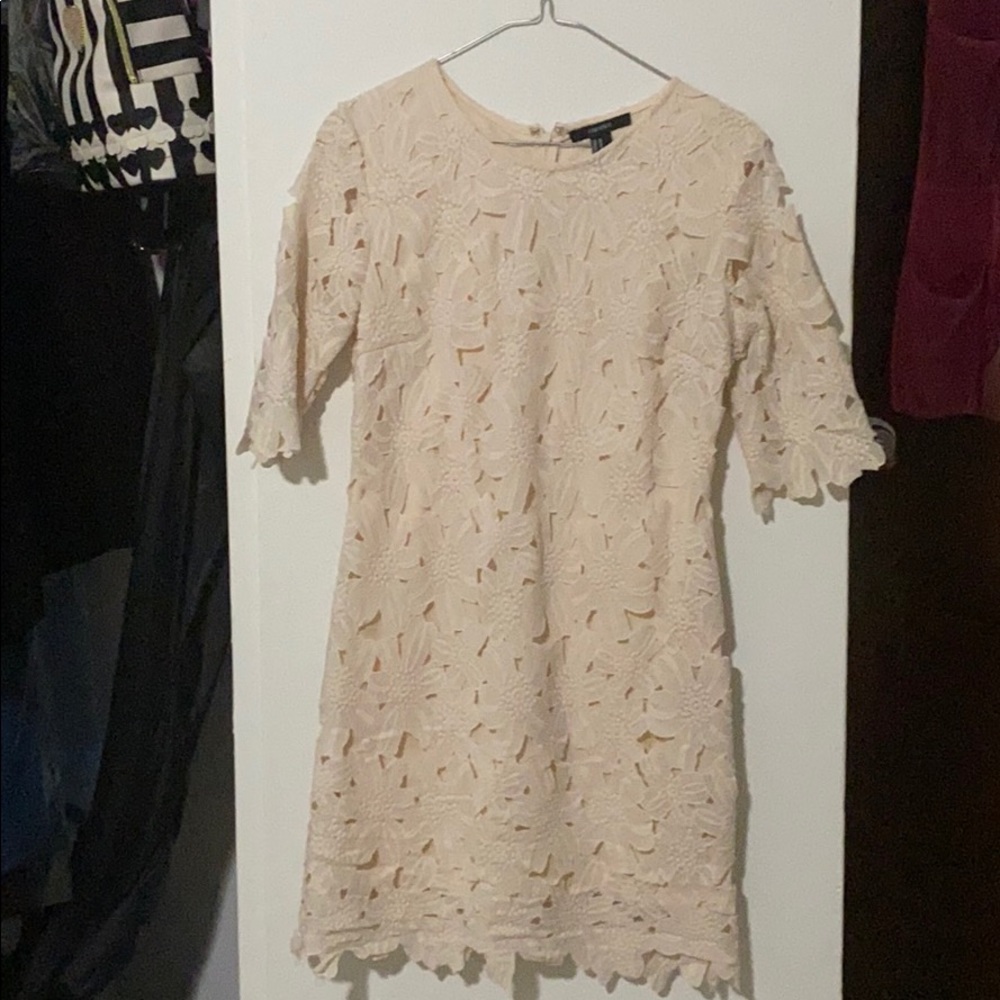 Forever 21 Cream Lace Dress